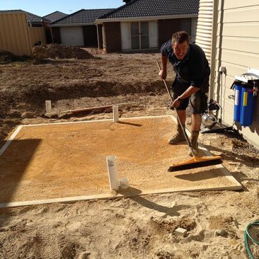 Base preparation for new tank