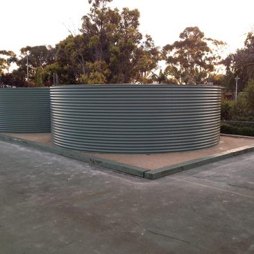 2 Built on site 50,000ltr Aquaplate tanks