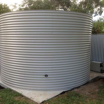 Built on site Aquaplate tank