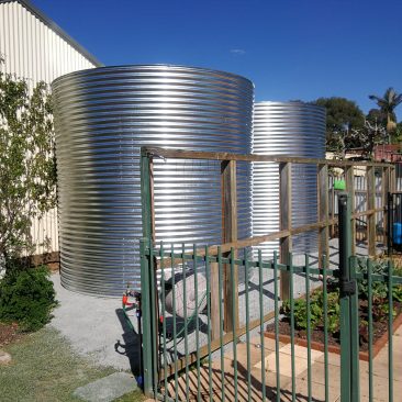 20,000ltr rainwater tanks in Magill established garden tight area