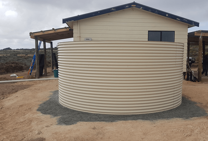 paperbark aquaplate rainwater tank for home in Elliston SA